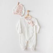 Andywawa AC24138 Ballerina Ekru Bebek Tulum Takımı
