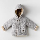 Andywawa AC24168 Gri Little Zebra Welsoft Bebek Mont