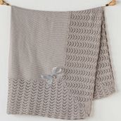 Andywawa AC24329 100x90 cm Grey Triko Bebek Battaniyesi