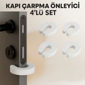 Anı Ofis Kırtasiye Kapı Çarpma Önleyici 4’lü Set – Bebek Güvenlik Köpük Kapı Stoperi, Parmak Koruyucu, Kapı Koruma - 4 ADET
