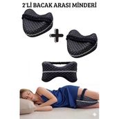 Ankaflex 2li Ortopedik Bacak Arası Diz Yastığı Yan Yatanlar İçin Ergonomik Visco Uyku Minderi Lastikli