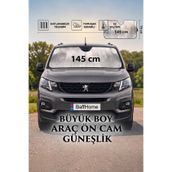 Ankaflex Büyük Boy Araba Ön Cam Güneşliği Balonlu Metalize Parlak Alüminyum Katlanabilir Oto Güneşlik Araç Güneşlik 145x70