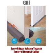 Ankaflex Çift Taraflı Gri Kapı Altı Rüzgar Soğuk ve Haşere Önleyici Isı Yalıtım Süngeri