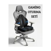 Ankaflex Gaming Set Visco Ortopedik Oturma Minderi ve Bel Destek Yastığı 2li Set