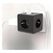 Ankaverse® Akıllı Küp Priz: 3 Ac + 3 Usb, Isı ve Çocuk Korumalı