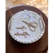 Ansel Gold İncili Söz Nişan Tepsisi gold