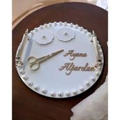 Ansel Gold İncili Söz Nişan Tepsisi GRİ