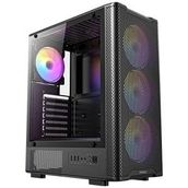 Antec VX310 ARGB, 750W 80+ Bronze PSU Dahil, 4x120mm ARGB Fan, Temperli Cam Yan Panel, Mid-Tower ATX Oyun Kasası, Siyah