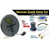 Antenci 40CM Delikli Karavan Çanak Anten Seti +Dijital Uydu Bulucu