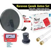 Antenci 40cm Delikli Karavan Çanak Anten Seti +Next HD Uydu Alıcısı +Mag Dijital Uydu Bulucu