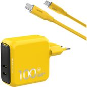 Aohi Magcube 100W 2 Portlu Şarj Adaptörü + 140W 1 mt PD 3.1 480 MBPS Süper Hızlı Şarj ve Data Kablosu Seti