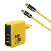 Aohi Youth 140W 3 Portlu Şarj Adaptörü + 240W 8K Süper Hızlı Şarj ve Data Kablosu Seti