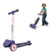 AOODIL 3 Tekerlekli Kick Scooter, Çocuk Scooter 4 Seviye Ayarlanabilir Yükseklik, Müzik Fonksiyonlu, Tek Düğmeli Çocuk Scooter ve 3-12 Yaş için 3 LED Tekerlek