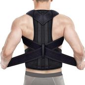 Apexstor Medikal Balenli Dik Duruş Sırt Korsesi Kamburluk Önleyici Korse Sırt Omuz Dik Durmak için Spor Korse