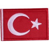 Aplike Ütü İle Yapışan Türk Bayrağı Dikdörtgen Arma 6x4 cm