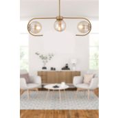 Apliqa 3948-03-FR Diaspor 3'lü Eskitme Modern Sarkıt Retro Salon Avize