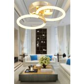 Apliqa Honos 2'li Gold 32 W Ledli Modern Koridor, Yatak Odası Salon Plafonyer Led Avize