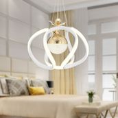 Apliqa Pelin Tekli Beyaz Gold 3 Renkli 39 Watt Ledli Modern Oturma Odası Koridor Salon Led Avize