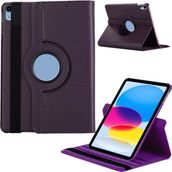 Apple iPad 10. Nesil / iPad A16 Uyumlu 10,9 Inç Döner Standlı Tablet Kılıfı - Mor