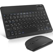 APPLE IPAD 7.Nesil A2197-A2198 10.2'' Tablet için Uyumlu Slim Şarjlı Klavye ve Mouse Seti