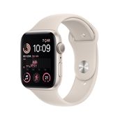Apple MNJX3TU/A Watch SE GPS 44 mm Yıldız Işığı Alüminyum Kasa ve Yıldız Işığı Spor Kordon