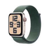 Apple Watch SE 2024 GPS + Cellular 40 mm Yıldız Işığı Alüminyum Kasa Göl Yeşili Spor Loop Akıllı Saat