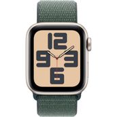 Apple Watch SE 2024 GPS + Cellular 44 mm Yıldız Işığı Alüminyum Kasa Göl Yeşili Spor Loop Akıllı Saat