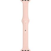Apple Watch Seri 1 2 3 Için 38 mm Slim Silikon Kordon Kayış Kum Pembe