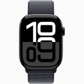 Apple Watch Series 10 GPS 42 mm Simsiyah Alüminyum Kasa Mürekkep Moru Spor Loop Kordon Akıllı Saat