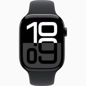 Apple Watch Series 10 GPS Alüminyum Kasa 46 mm Simsiyah Spor Kordon Akıllı Saat