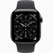 Apple Watch Series 11 GPS+Cellular 42 mm Titanyum Kasa Arduvaz Siyah Spor Kordon Akıllı Saat