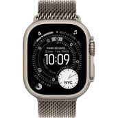 Apple Watch Ultra 3 GPS + Cellular 49 mm Natürel Titanyum Kasa Titanyum Milano Loop Kordon Akıllı Saat