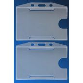 Apptakı 2 Adet Şeffaf Yatay Kart Kabı Kart Kılıfı Yaka Kartı Kart Koruyucu - KRR0005