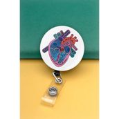 Apptakı Anatomik Kalp Metal Buton Yoyo Yaka Kartığı Kart Tutucu Yoyo Kartlık - MBY0143