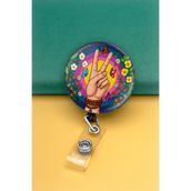 Apptakı Barış Sevgi Metal Buton Yoyo Yaka Kartığı Kart Tutucu Yoyo Kartlık - MBY0149
