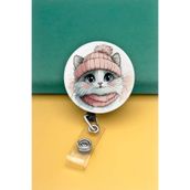 Apptakı Bereli Kedi Metal Buton Yoyo Yaka Kartığı Kart Tutucu Yoyo Kartlık - MBY0079