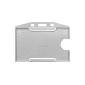 Apptakı Gri Yatay Kart Kabı Kart Kılıfı Yaka Kartı Kart Koruyucu - Krt0016