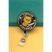 Apptakı Katil Kedi Metal Buton Yoyo Yaka Kartığı Kart Tutucu Yoyo Kartlık - MBY0139