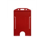 Apptakı Kırmızı Dikey Kart Kabı Kart Kılıfı Yaka Kartı Kart Koruyucu - KRT0020