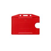 Apptakı Kırmızı Yatay Kart Kabı Kart Kılıfı Yaka Kartı Kart Koruyucu - KRT0002