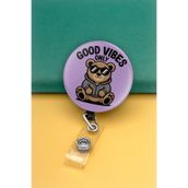 Apptakı Only Good Vibes Ayı Buton Yoyo Yaka Kartığı Kart Tutucu Yoyo Kartlık - MBY0167