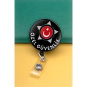 Apptakı Özel Güvenlik Metal Buton Yoyo Yaka Kartığı Kart Tutucu Yoyo Kartlık - MBY0159