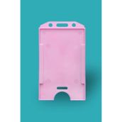 Apptakı Pembe Dikey Kart Kabı Kart Kılıfı Yaka Kartı Kart Koruyucu - KRT0025