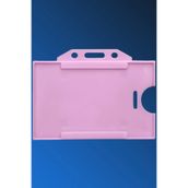 Apptakı Pembe Yatay Kart Kabı Kart Kılıfı Yaka Kartı Kart Koruyucu - KRT0024