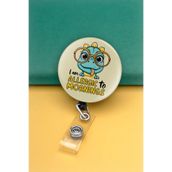 Apptakı Sabahlara Alerjim Var Metal Buton Yoyo Yaka Kartığı Kart Tutucu Yoyo Kartlık - MBY0052