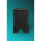 Apptakı Siyah Dikey Kart Kabı Kart Kılıfı Yaka Kartı Kart Koruyucu - KRT0015