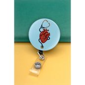 Apptakı Steteskop Kalp Metal Buton Yoyo Yaka Kartığı Kart Tutucu Yoyo Kartlık - MBY0156