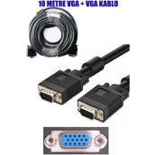 Apronx 10 Metre VGA Görüntü Kablosu 10 Metre Monitör Kablosu VGA Kablo