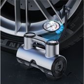 Araba Oto Araç Lastik Şişirme Pompası Metal Motorlu Kompresör Çakmaklık Girişli Basınç Göstergeli