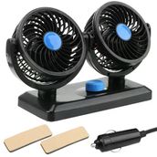 Araç İçi Torpido Üstü Çift Fanlı Oto Vantilatör 12 V